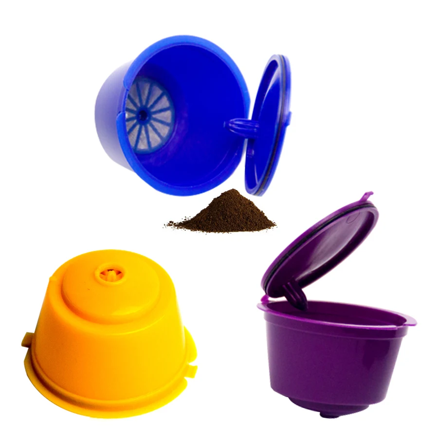 

DUOLVQI 3pcs Coffee Filter Baskets Capsules reusable Refillable nescafe capsule cup cafeteira dolce gusto coffee capsule caps