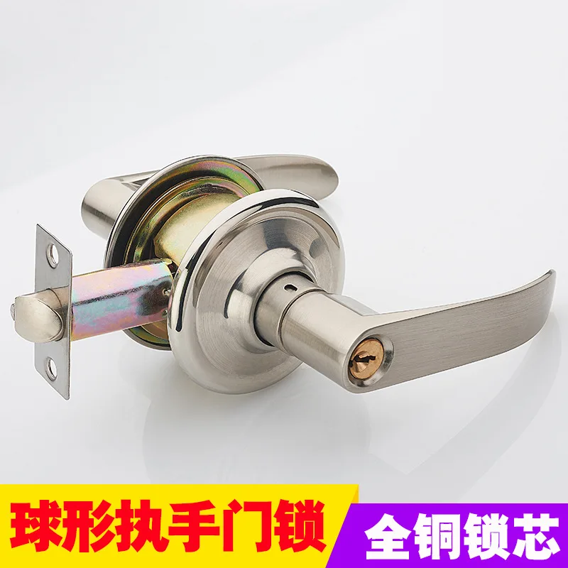 

2018 Fechadura Free Shipping Zinc Alloy Ball Lock Door, Indoor Bedroom Door Handle Lock, Pure Copper Core General Wholesale