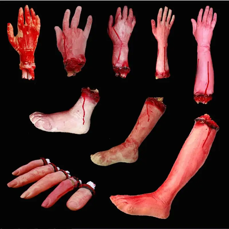 online shop halloween decorations props 2015 new arrivals limb broken finger hand legs with blood horror gift trick toys party decorations aliexpress