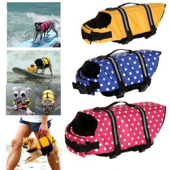 

Pet Dog Save Life Jackets Safety Clothes Life Vest Outward Saver Pet Dog Swimming Preserver Large Dog Clothes Summer Swimwear