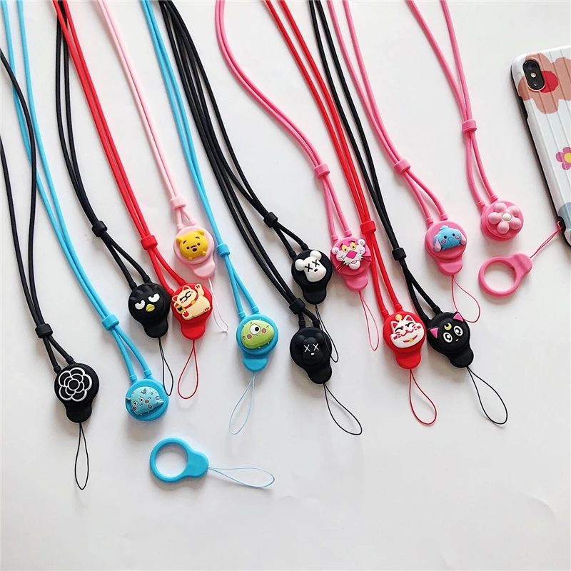 

Silicone Cute Cartoon Neck Strap Lanyard for keys ID Card Gym Mobile Phone Straps USB badge holder DIY Hang Rope Lariat Lanyards