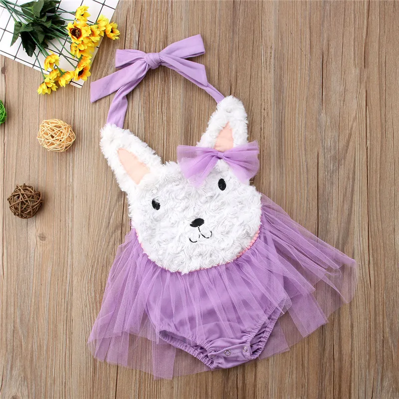 Emmababy/модный костюм для новорожденных девочек на лето с кроликом из