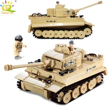995pcs German King Tiger Tank Model Century Military Building Blocks Compatible legoingly weapon solider Brick Toys