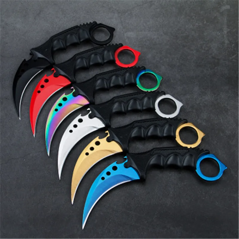 Karambit CSGO игра коготь нож открытый коготь высокой твердости нож для выживания в дикой природе многофункциональный прямой нож