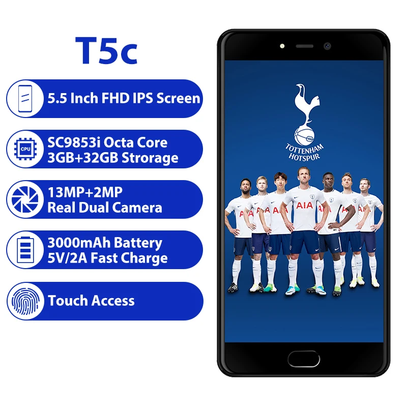 LEAGOO T5C 3 ГБ ОЗУ 32 Гб ПЗУ мобильный телефон Android 7 0 5 дюймов fhd Восьмиядерный 13.0MP + 2.0MP