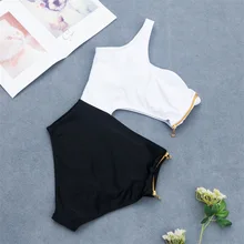 Сексуальный бикини с высокой талией,, женский купальник на молнии, женский бикини на одно плечо, пуш-ап, один купальник, винтажный купальник