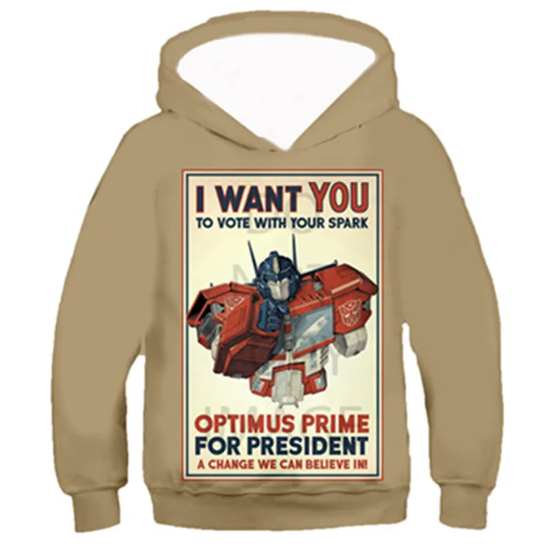 

PLstar Cosmos Boys 3D Hoodies Kids Casual Pullover child movie Optimus Printing Sweatshirts Transformation Robot 3D Print Hoodie