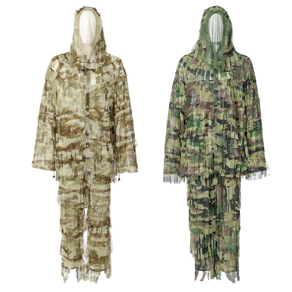 

Outlife 3D Bionic Leaf Camouflage Suit Set for Hunting Birding Ghillie Clothing CS Disguise Uniform Sniper Jungle Train Cloth