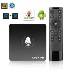 Android tv Box Amlogic S905W Google Smart Box tv четырехъядерный 2 Гб ram 16 Гб rom 2,4G wifi Голосовое управление медиаплеер android tv 4k