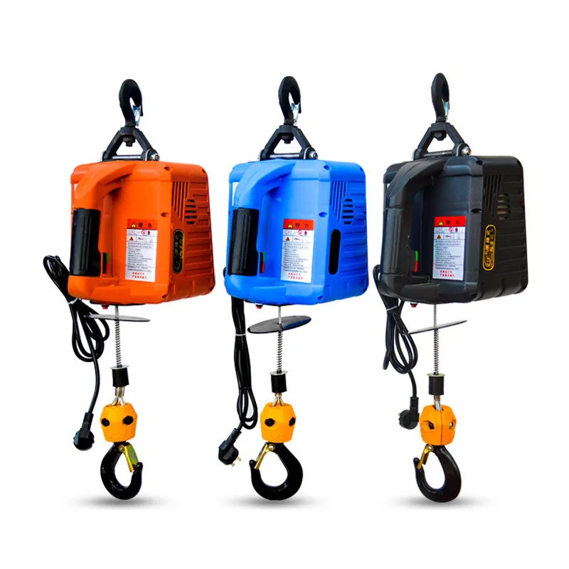  220V 500KG 7.6M Portable Electric Winch with wireless remote controller winch traction block Electr