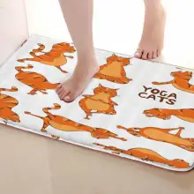 Коврик для ванной комнаты в стиле кошки, Забавный Противоскользящий коврик для ванной, аксессуары для душевой занавески, соответствующие вашей душевой занавеске