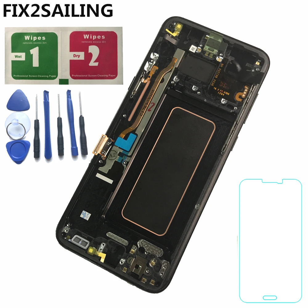 

For Samsung Galaxy S8 Plus G955 G955F G955A G955T G9550 LCD Display 100% Tested Working Touch Screen Frame Assembly