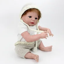 Lifelike Full body Silicone 22 Inch Reborn Dolls Newborn Babies Doll Realistic Boneca Princess Toy Children Birthday Gifts