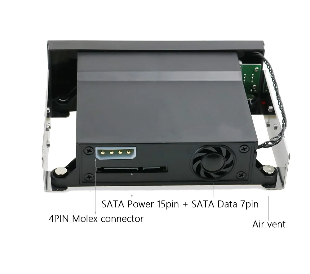 Internal Single Bay Mobile Rack Enclosure With LED Indicator Light Support Hot-swap For 2.5 3.5 Inch SATA HDD SSD Fit PC ssd enclosure hard drive enclosure hdd case enclosure