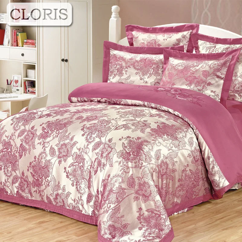  CLORIS Russian Family 7 Piece Bedding Kit Home Textile Flowers Sheet Pillowcases Cotton Bed Line Co