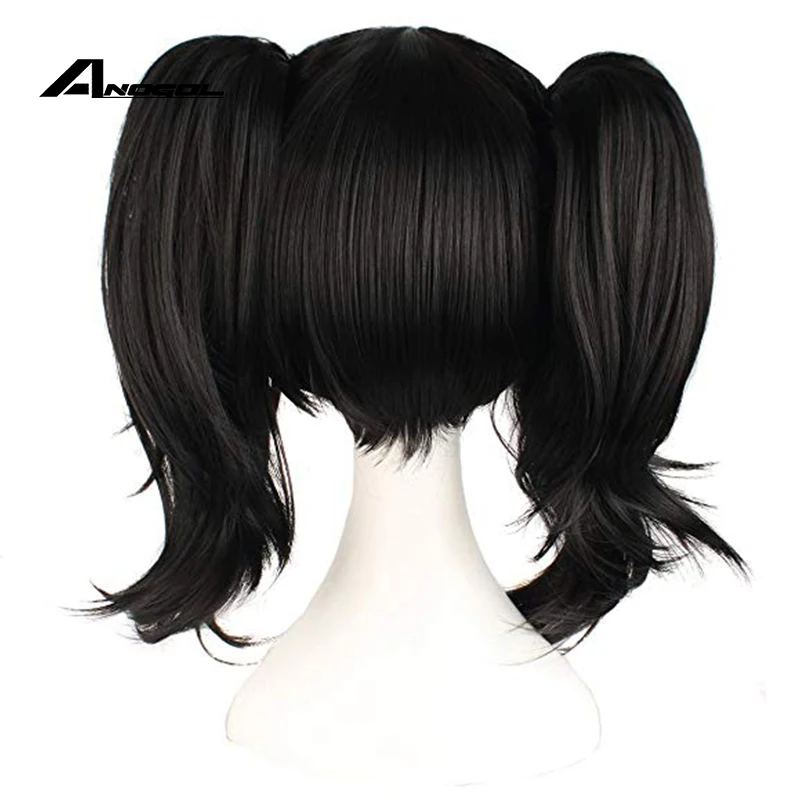 Skup Anogol Brand New LoveLive! Nico Yazawa podwójny klip kucyk czarna peruka syntetyczna cosplay na japońskie anime do odgrywania ról + czapka z peruką