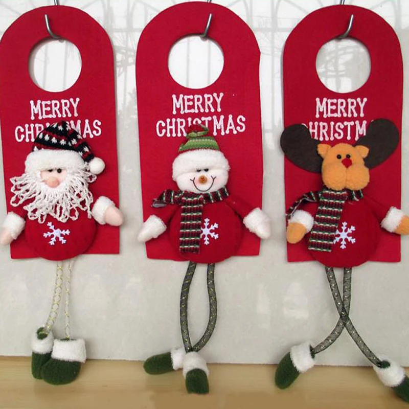 2019 new Christmas Santa Claus Snowman Reindeer XMAS Door Hanging Home Decoration