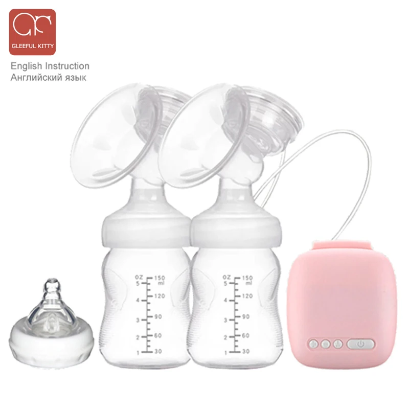 New Miss baby Intelligent Double Electric Breast Pump With Bottle infantil BPA FREE Powerful USB breast pump Baby Breast Feeding