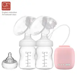 Новый умный двойной Электрический молокоотсос Miss baby с бутылкой infantil BPA FREE Мощный usb-молокоотсос для кормления детей
