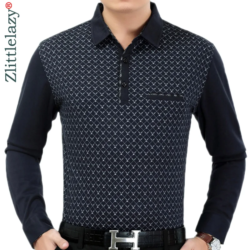 

2019 hot mens clothing long sleeve polo shirt summer pol men argyle brands polos tee shirts dress streetwear male poloshirt 2182