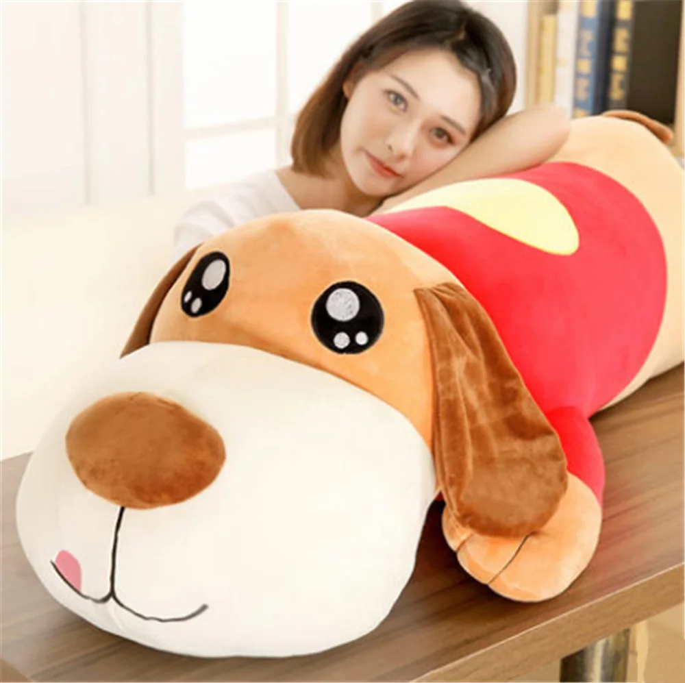lovely stuffed dog with cloth plush toy big giant lying animals dogs doll2