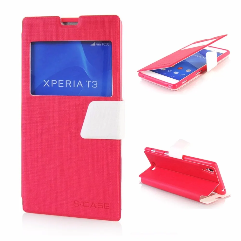 

Pu Leather 5.3For Sony Xperia T3 Case For Sony Xperia T3 D5106 M50W Cell Phone Back Cover Case