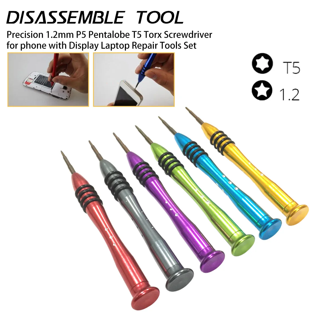 

Tool For Precision 1.2mm P5 Portale T5 Screwdriver for phone with Display Laptop Repair Tools Set