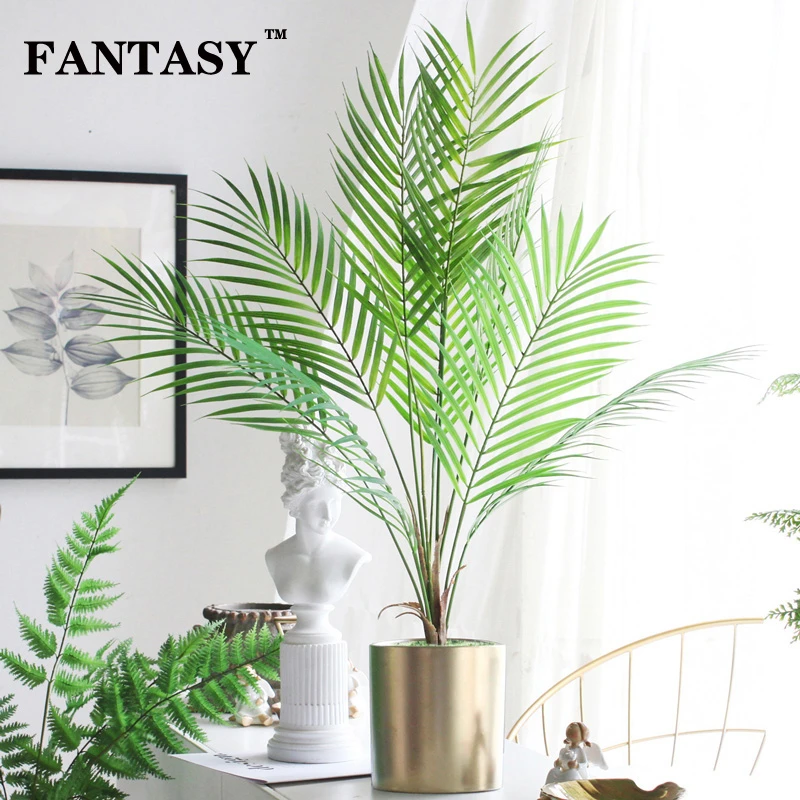 9フォーク人工熱帯植物葉ヤシプラスチック葉ウェディング葉秋ジャングル家の装飾 Artificial Plants Aliexpress