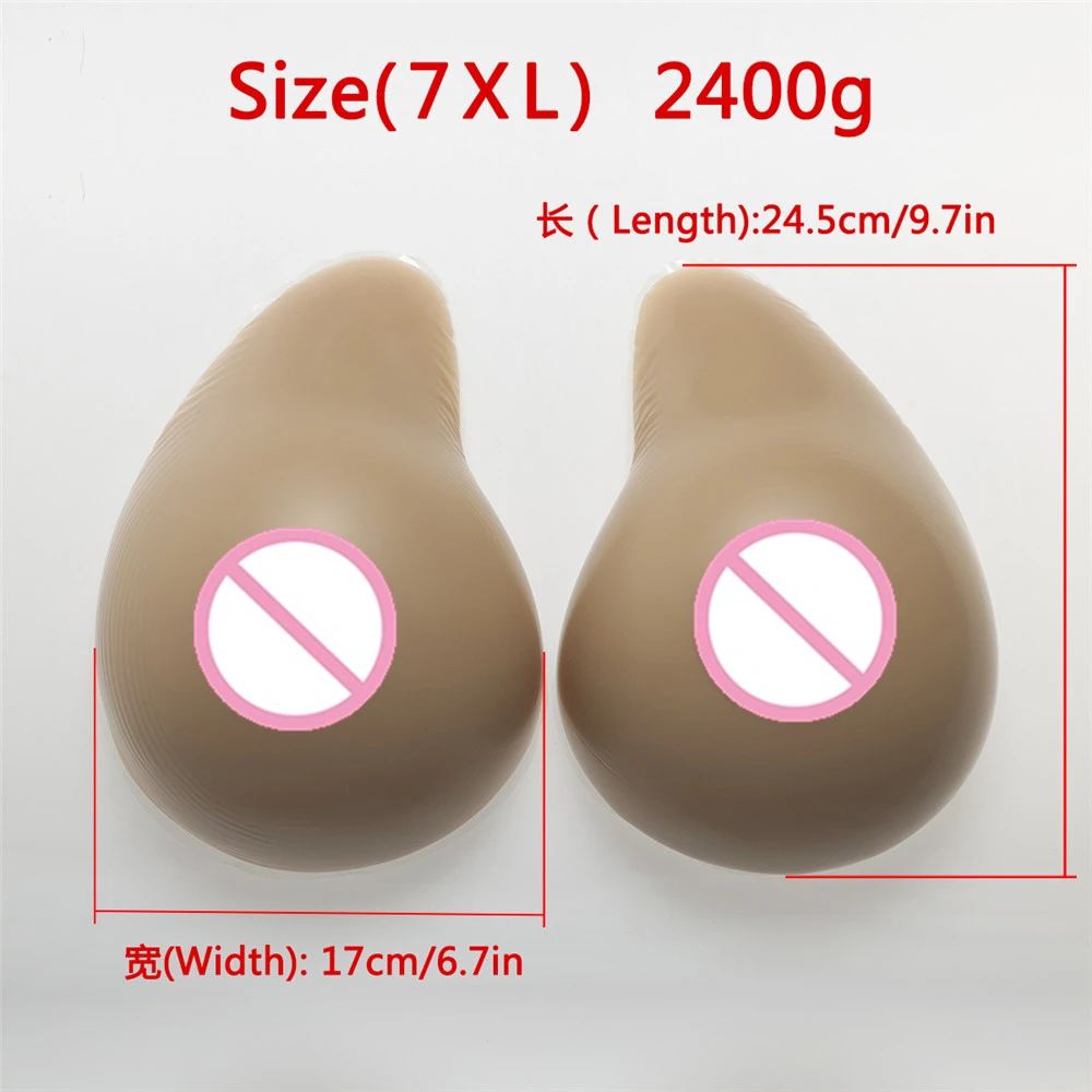 

Artificial Breast Fake Boobs 2400g/Pair Crossdress Drag Queen Breast Realistic Boobs Shemale Transvestite Silicone Breast