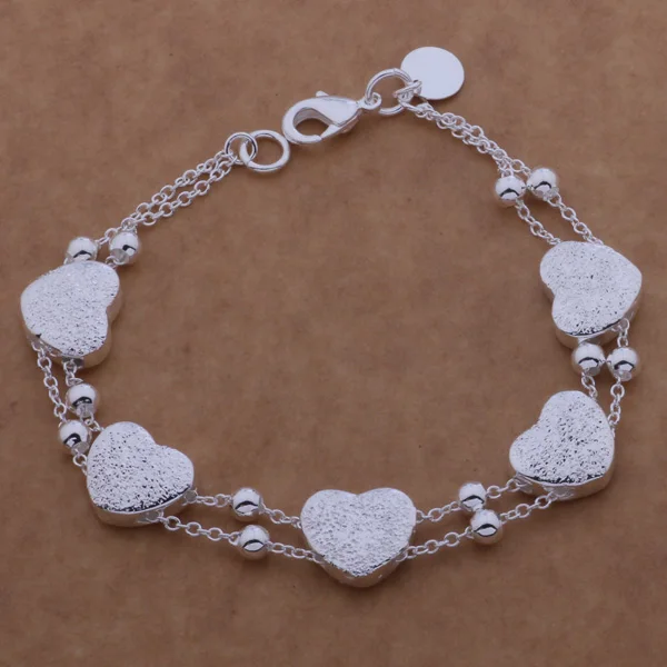 

AH136 Hot 925 sterling silver bracelet, 925 sterling silver fashion jewelry Two lines with sweat /amaajdha bacajrja