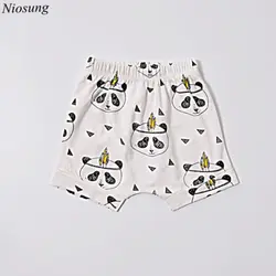 Niosung/милые шорты для маленьких мальчиков, Детские широкие трусики, шорты на плоской подошве для мальчиков, детские летние прямые шорты