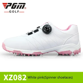 

2018 Golf Women Shoes Waterproof Outdoor Sports Shoes EVA Midsole Microfiber Leather Breathable Skidding Nails Spikes Twist