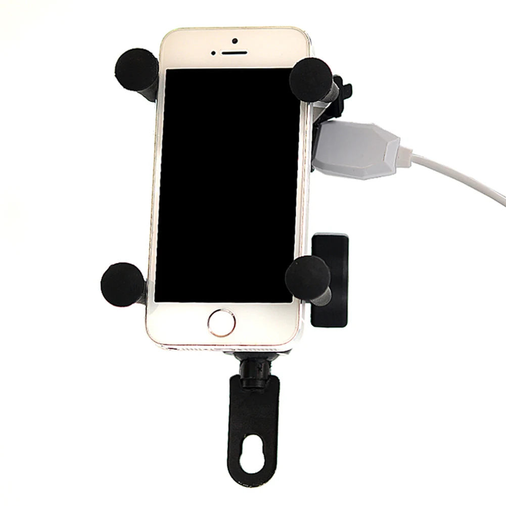 Перезаряжаемый держатель для телефона мотоцикла скутера, USB зарядное устройство для смартфона
