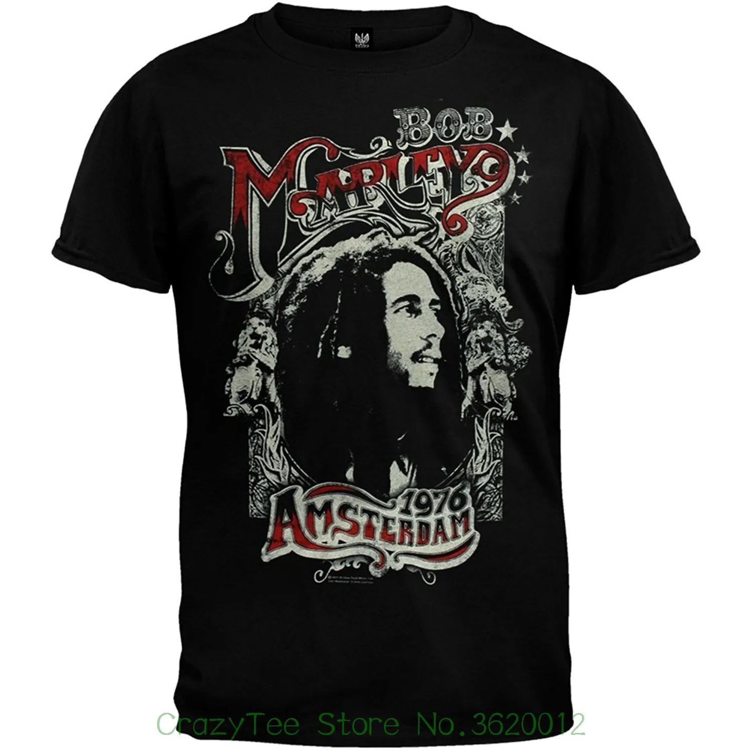 T-shirt Casual Short Sleeve For Men Clothing Summer Bob Marley - Amsterdam T-shirt