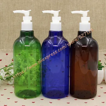 

500ml Inclined shoulder PET bottle with white lock long-mouth pump.lotion/hand wash/Shampoo/moisturizer/facial water bottle