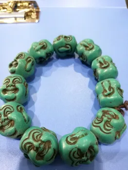 

Chinese old Turquoise Buddha bead bracelet pray