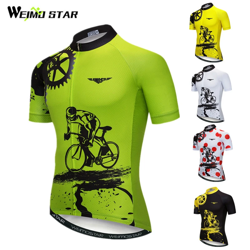 Camisetas de ciclismo para hombre y mujer, ropa de manga corta para bicicleta, estilo de verano, color amarillo, verde, amarillo y rojo, 2019|bicycle clothes|cycling jersey cycling jersey tops - AliExpress