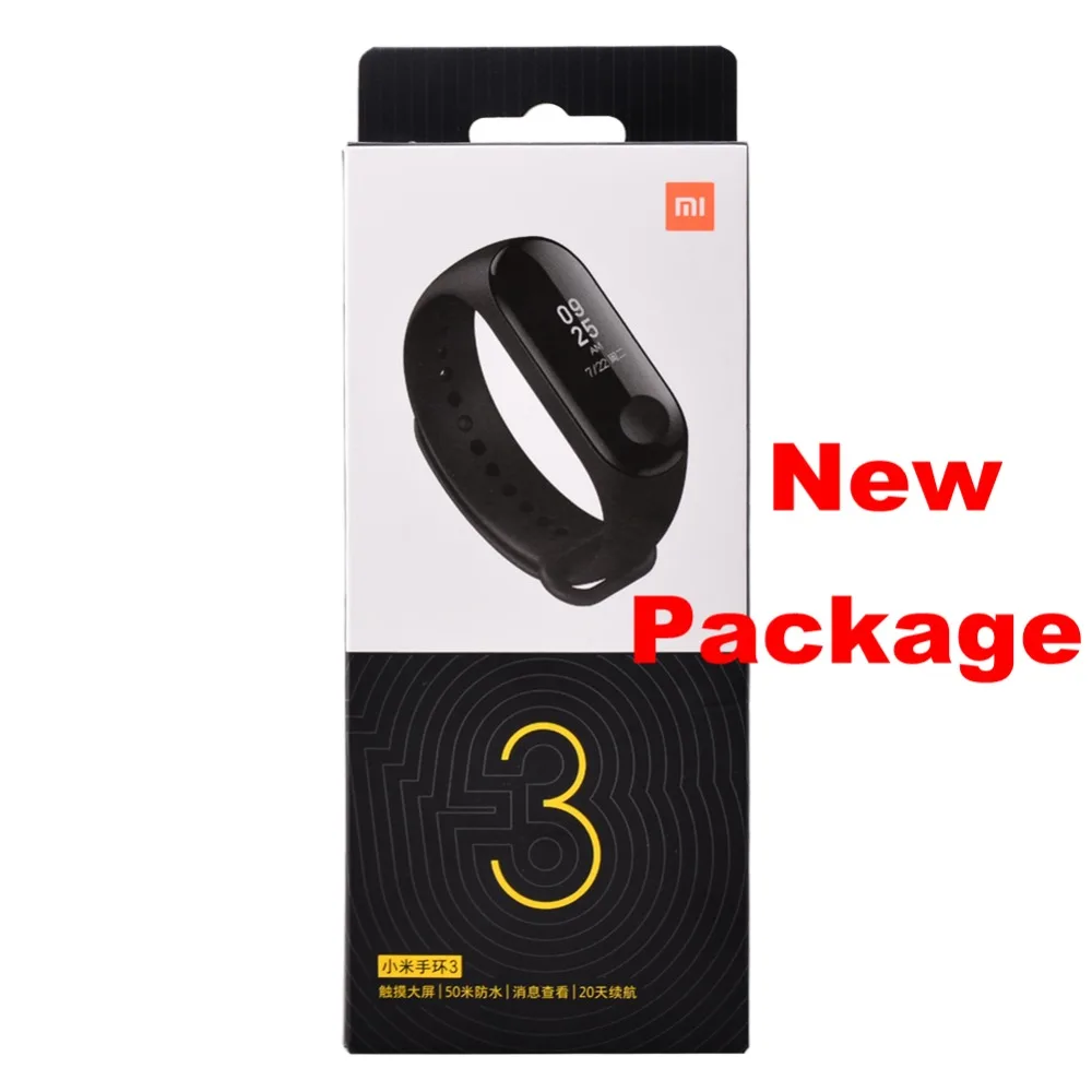 Original Xiaomi Mi Band 3 Smart Bracelet Miband 3 Wristband Sports Fitness Activity Tracker 0.78\