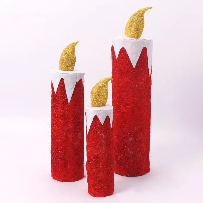 3 unids/lote encender velas 3 tamaños para la decoración