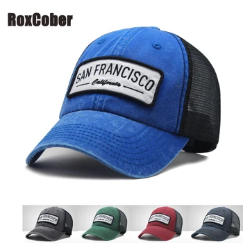 

RoxCober Outdoor Sports Letter Embroidery Baseball caps Mesh breathable Sunscreen Snapback hat Golf Visors Sun hats gorra hombre
