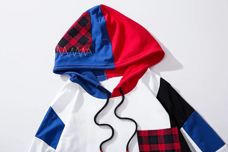 Color Block Patchwork Hoodies 3