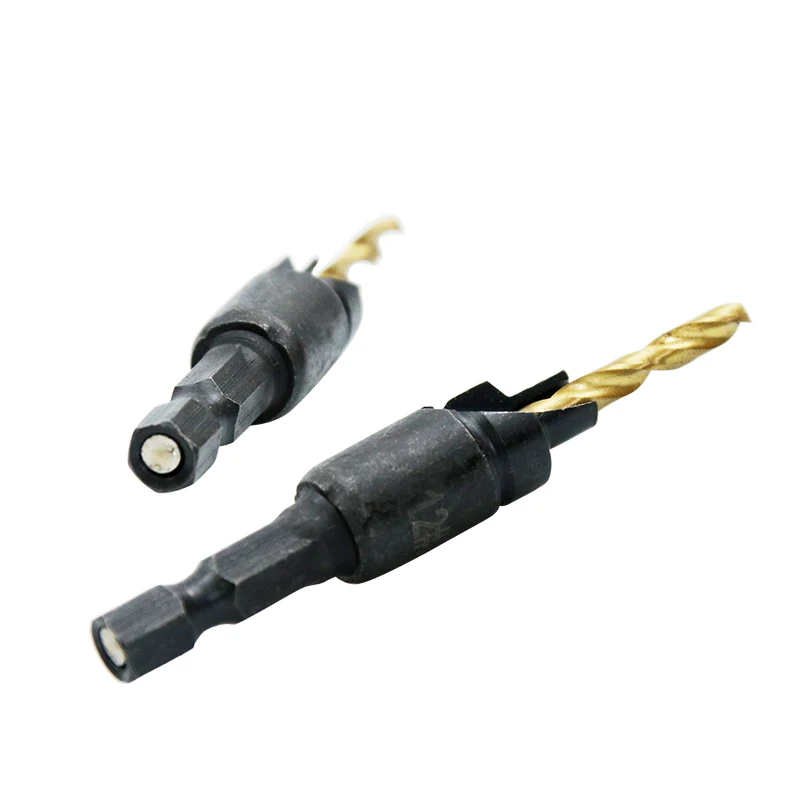 5pcs Countersink Drill Woodworking Drill Bit Set Drilling Pilot Holes For Screw Sizes #5 #6 #8 #10 #12