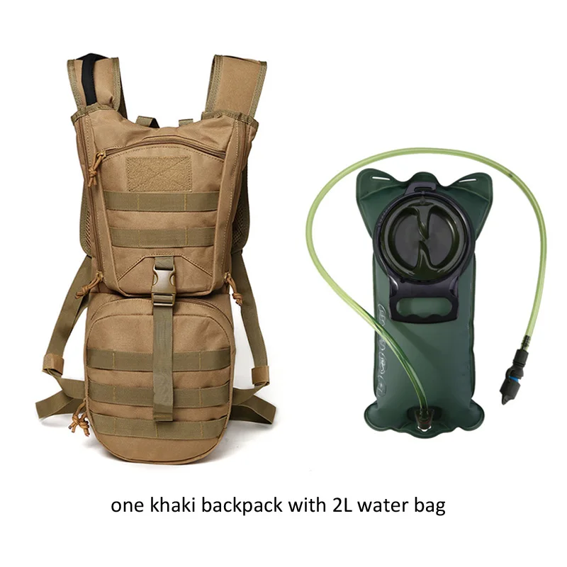 3L Molle военный тактический гидратор рюкзак, армейский походный гидратационный мочевой пузырь сумка для походов на открытом воздухе Рюкзак, без сумки для воды - Цвет: khaki with water bag