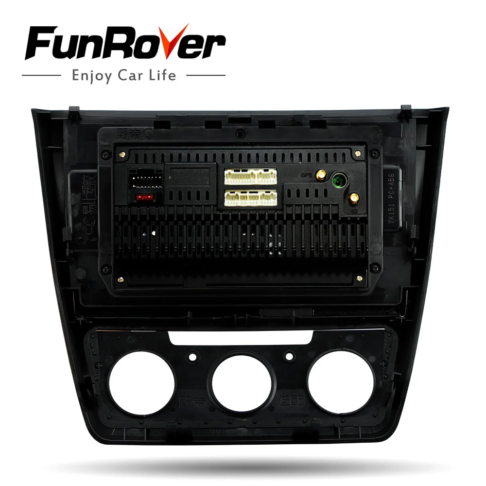 Flash Deal Funrover 2.5D+IPS 2 din Car radio Multimedia DVD player 10.1" Android 9.0 gps For Skoda Yeti 2014-2017 stereo radio navigation 5