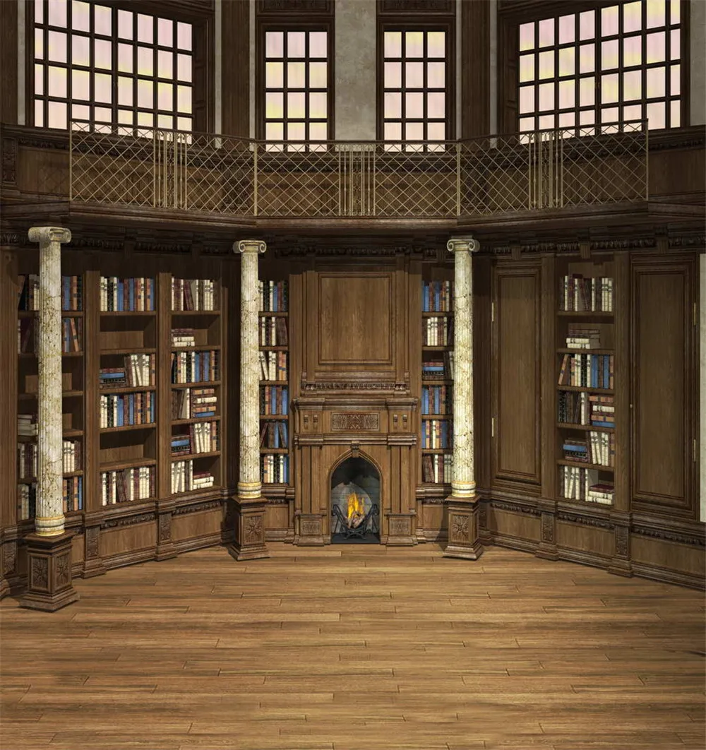 Antique Library Old Bookshelf Backdrop For Photography Printed White Pillars Windows Interior Photo Shoot Background Wood Floor Bookshelf Backdrop Backdrops For Photographyphoto Shoot Background Aliexpress