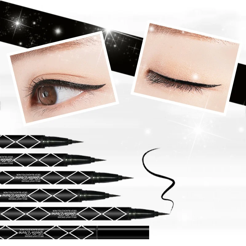 1Pcs Super Fine Waterproof Easy to Wear Black Eyeliner Long lasting