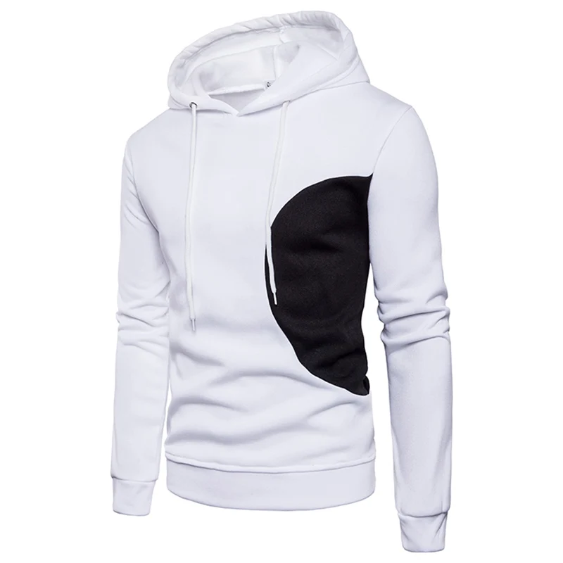 

New Arrivals casual style Hoodies Men's tops Brand Hoodie Patchwork Color Stitching Sweatshirt Men Hoody Loose big size M-XXXL
