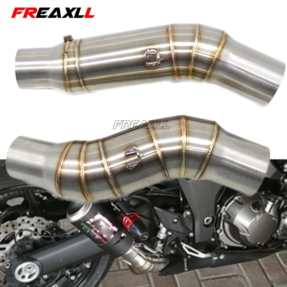 For Kawasaki Z1000 Z 1000 2010 2011 2012 2013 2014 2015 Motorcycle Mid Exhaust Muffler Pipe Link Middle pipe | Автомобили и