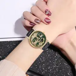 Женские кварцевые часы с ремешком в стиле ретро