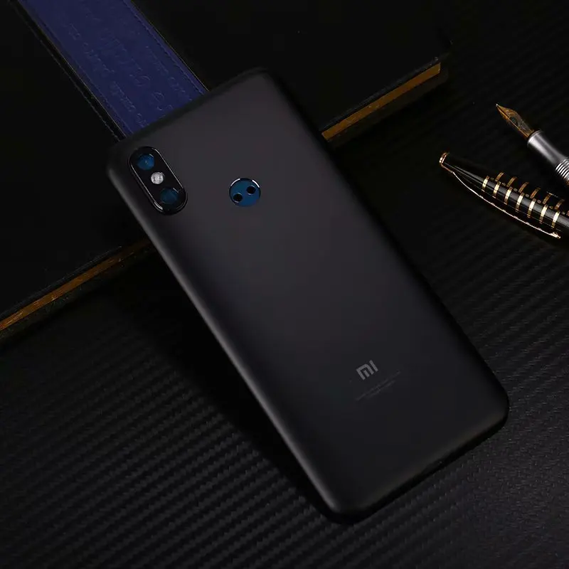 Mi A2 корпус для Xiaomi mi A2 mi 6X Металлическая задняя крышка на батарейке для мобильного телефона запасные части чехол+ кнопки объектива - Цвет: Черный